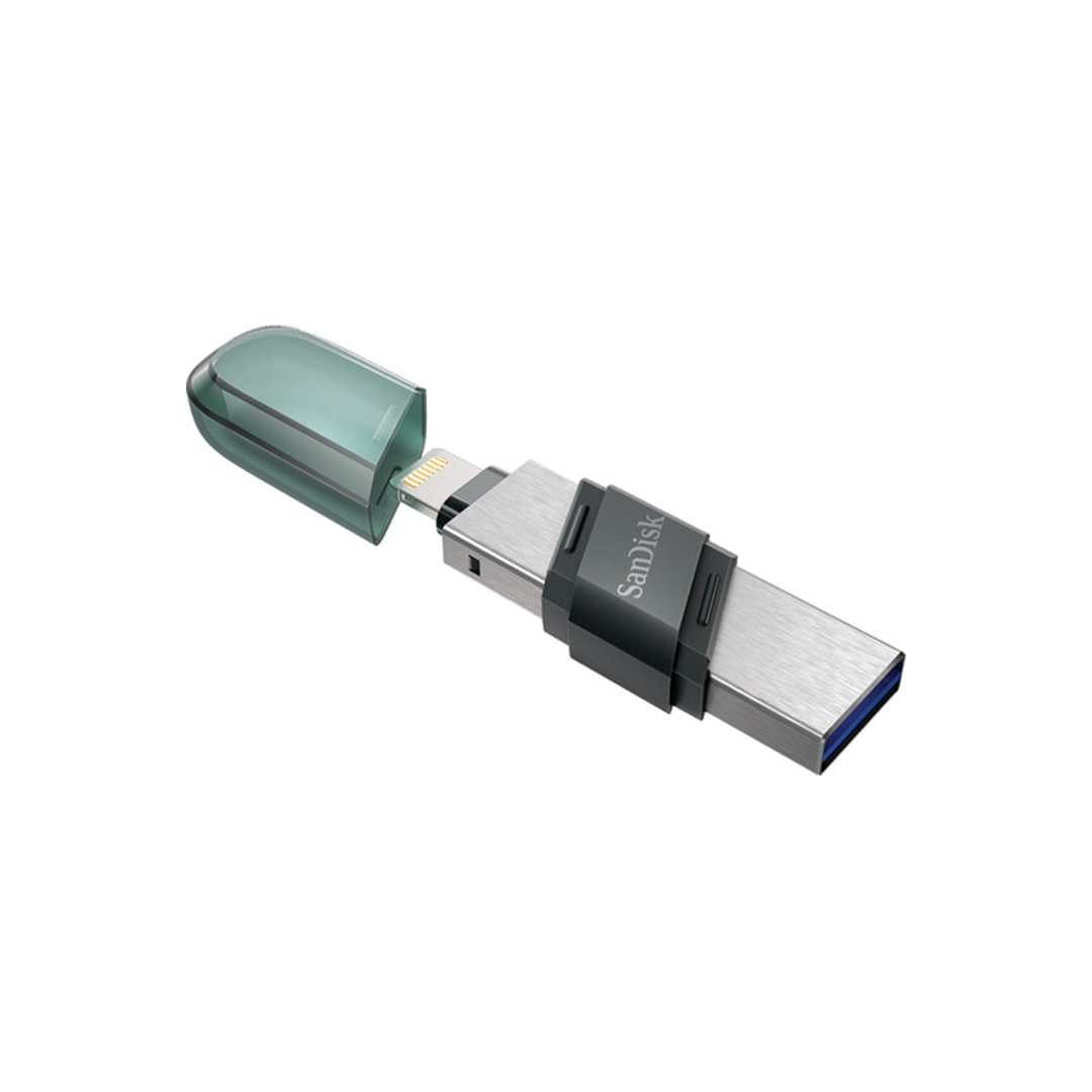 SanDisk iXpand USB 3.0 Flash Drive Flip 128GB for iOS and Windows, Metalic in Qatar SanDisk iXpand USB 3.0 Flash Drive Flip 128GB for iOS and Windows, Metalic in Qatar